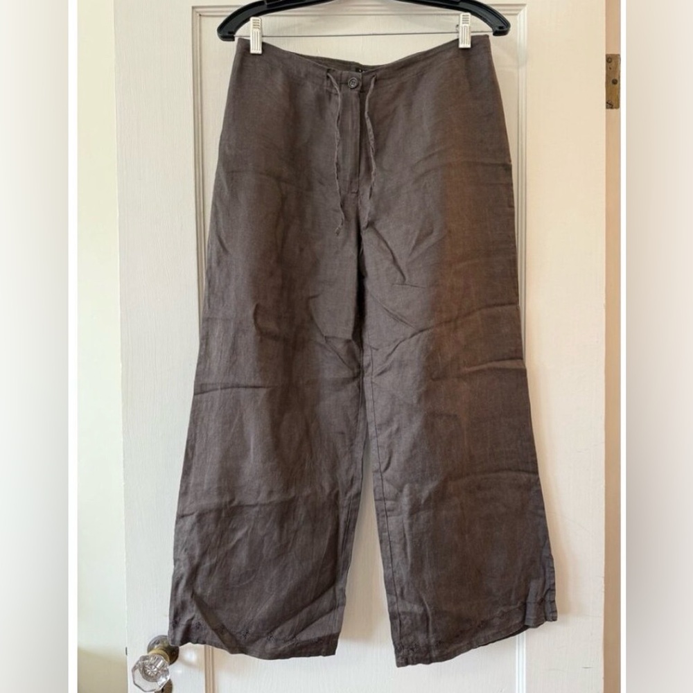 VTG Sisley Linen Pant Size 42 Cottagecore  minimalist bohochic lagenlook earthy
